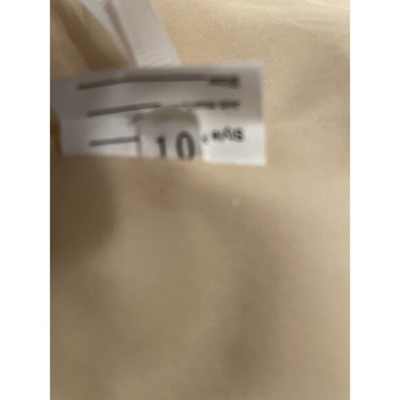 Women's Champagne High-Low Chiffon Lace Top Mother of Bride Dress Sz10 Unbranded - Picture 7 of 11